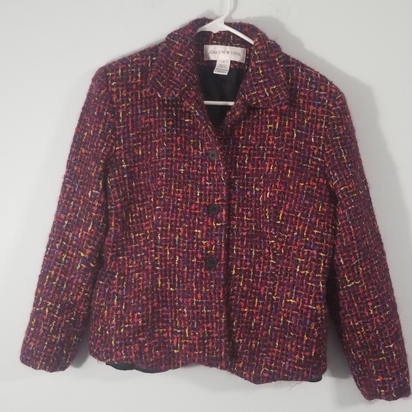 Jones New York Other - Jones New York Button Down Woven Multicolor Speckle Girls Jacket. Size 16